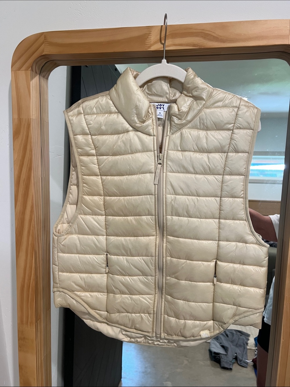 JoyLab Cream Quilted Puffer Vest